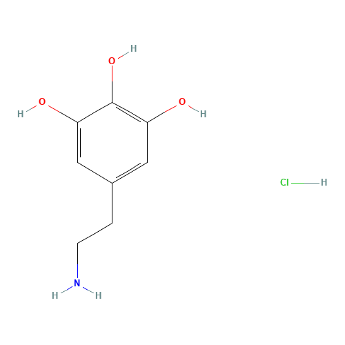 5-HYDROXYDOPAMINE HYDROCHLORIDE (CAS: 5720-26-3) - Chemical Structure and Molecular Formula 