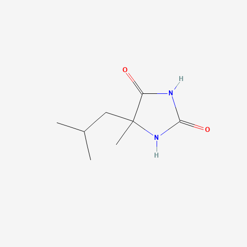 5-ISO-BUTYL-5-METHYLHYDANTOIN (CAS: 27886-67-5) - Chemical Structure and Molecular Formula 