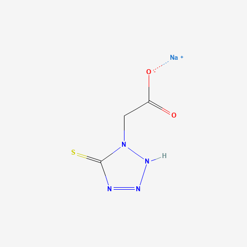 5-MERCAPTO-(1H)-TETRAZOLYLACETIC ACID SODIUM SALT (CAS: 113221-74-2) - Chemical Structure and Molecular Formula 