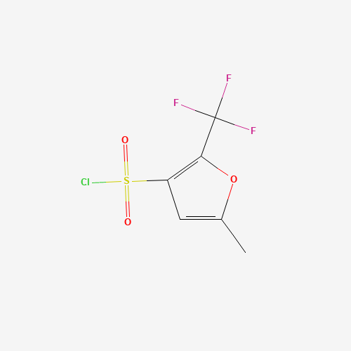 5-METHYL-2-(TRIFLUOROMETHYL)-3-FURANSULFONYL CHLORIDE (CAS: 306935-02-4) - Chemical Structure and Molecular Formula 
