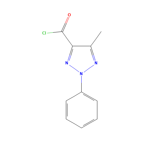 5-METHYL-2-PHENYL-2H-1,2,3-TRIAZOLE-4-CARBONYL CHLORIDE (CAS: 36401-55-5) - Chemical Structure and Molecular Formula 