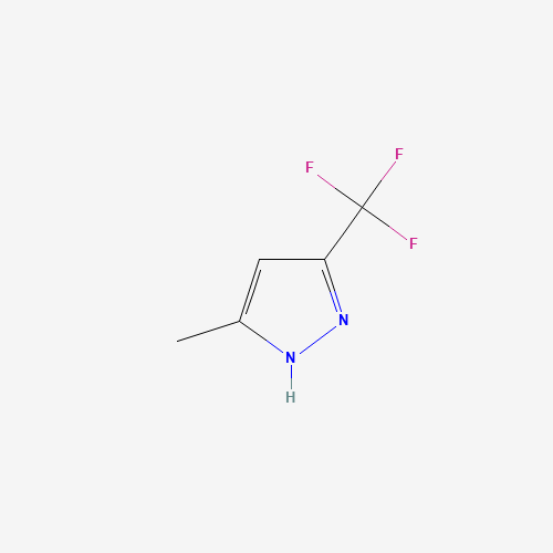 3-METHYL-5-(TRIFLUOROMETHYL)PYRAZOLE (CAS: 10010-93-2) - Chemical Structure and Molecular Formula 