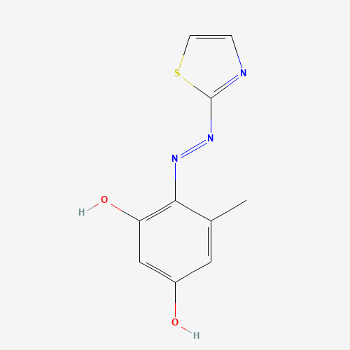 5-METHYL-4-(2-THIAZOLYLAZO)RESORCINOL (CAS: 37422-56-3) - Chemical Structure and Molecular Formula 