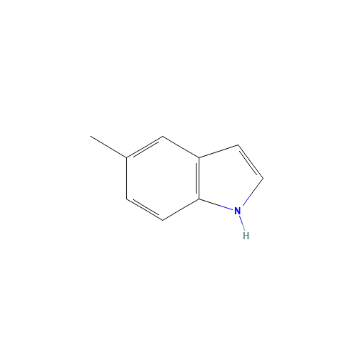 5-Methylindole (CAS: 614-96-0) - Chemical Structure and Molecular Formula 