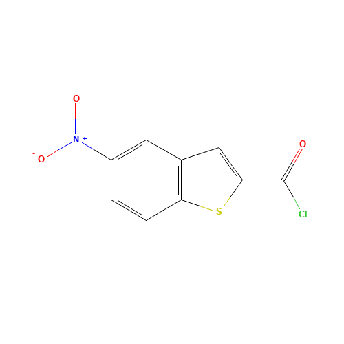 5-NITRO-1-BENZOTHIOPHENE-2-CARBONYL CHLORIDE (CAS: 86010-32-4) - Chemical Structure and Molecular Formula 