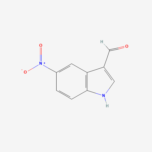 5-Nitro-1H-indole-3-carbaldehyde (CAS: 6625-96-3) - Chemical Structure and Molecular Formula 