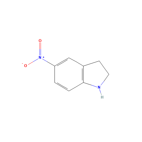 5-Nitroindoline (CAS: 32692-19-6) - Chemical Structure and Molecular Formula 