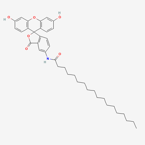 5-(OCTADECANOYLAMINO)FLUORESCEIN (CAS: 110698-53-8) - Chemical Structure and Molecular Formula 