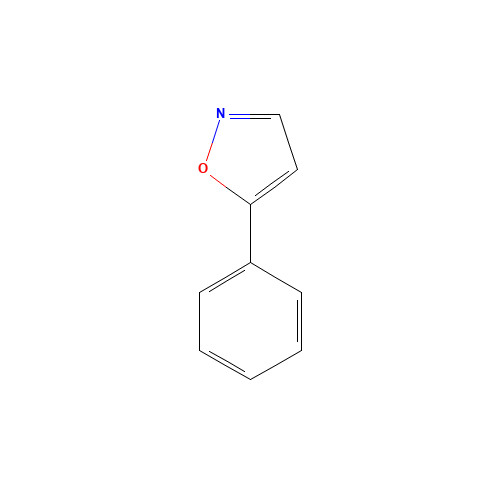 5-PHENYLISOXAZOLE (CAS: 1006-67-3) - Chemical Structure and Molecular Formula 