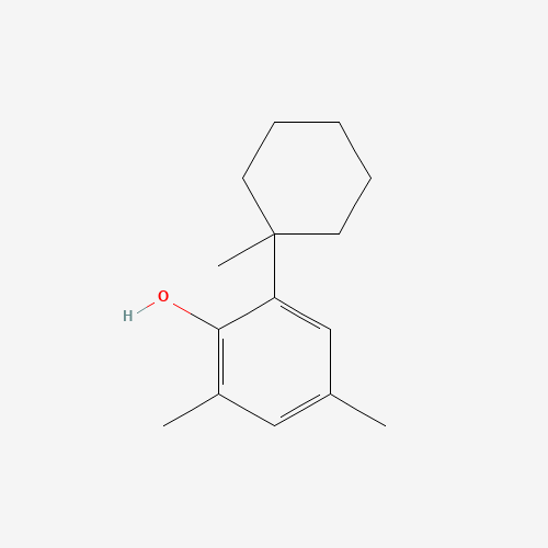 2,4-DIMETHYL-6-(1-METHYLCYCLOHEXYL)PHENOL (CAS: 77-61-2) - Chemical Structure and Molecular Formula 