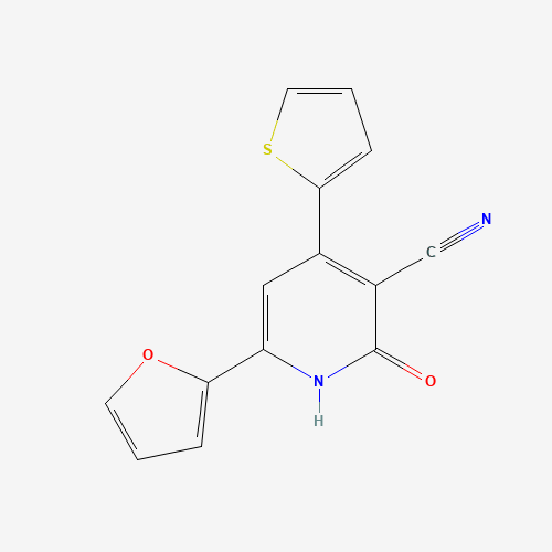 6-(2-FURYL)-2-OXO-4-(2-THIENYL)-1,2-DIHYDRO-3-PYRIDINECARBONITRILE (CAS: 111121-81-4) - Related Chemical Product