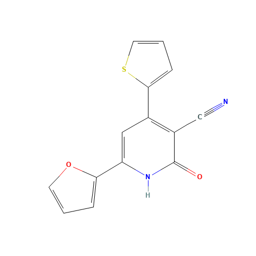 6-(2-FURYL)-2-OXO-4-(2-THIENYL)-1,2-DIHYDRO-3-PYRIDINECARBONITRILE (CAS: 111121-81-4) - Related Chemical Product