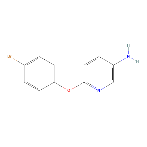 6-(4-BROMOPHENOXY)PYRIDIN-3-AMINE (CAS: 77006-26-9) - Chemical Structure and Molecular Formula 