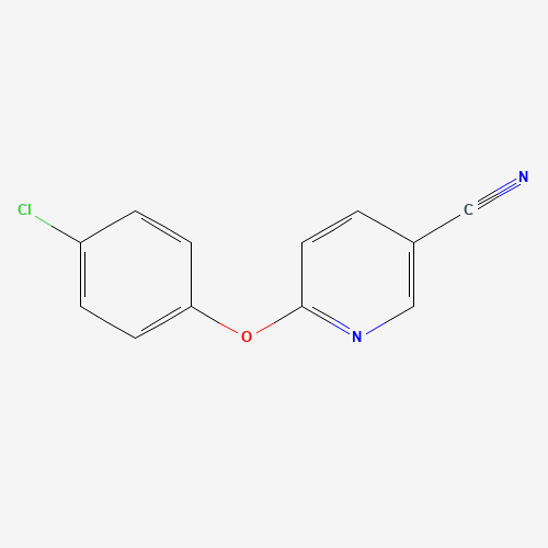 6-(4-CHLOROPHENOXY)NICOTINONITRILE (CAS: 99902-70-2) - Chemical Structure and Molecular Formula 