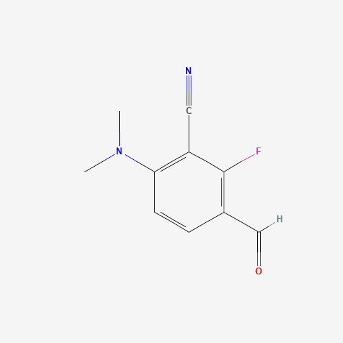 3-CYANO-4-DIMETHYLAMINO-2-FLUOROBENZALDEHYDE (CAS: 148901-53-5) - Chemical Structure and Molecular Formula 