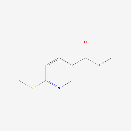 6-(Methylthio)-3-pyridinecarboxylicacidmethylester (CAS: 74470-40-9) - Chemical Structure and Molecular Formula 