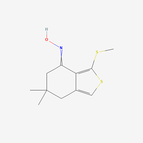 6,6-DIMETHYL-3-(METHYLTHIO)-4,5,6,7-TETRAHYDROBENZO[C]THIOPHEN-4-ONE OXIME (CAS: 175202-71-8) - Chemical Structure and Molecular Formula 