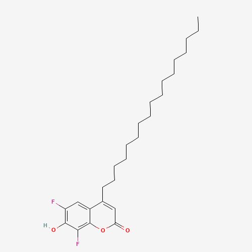 6,8-DIFLUORO-4-HEPTADECYL-7-HYDROXYCOUMARIN (CAS: 215868-47-6) - Chemical Structure and Molecular Formula 