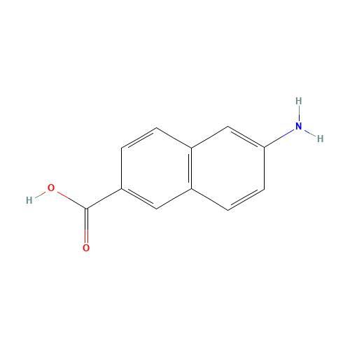 6-AMINO-2-NAPHTHOIC ACID (CAS: 116668-47-4) - Chemical Structure and Molecular Formula 