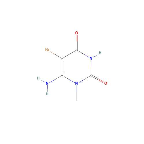 6-AMINO-5-BROMO-1-METHYLURACIL MONOHYDRATE (CAS: 14094-37-2) - Chemical Structure and Molecular Formula 