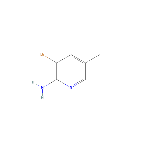 2-Amino-3-bromo-5-methylpyridine (CAS: 17282-00-7) - Chemical Structure and Molecular Formula 