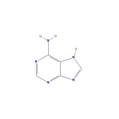 Adenine (CAS: 73-24-5) - Chemical Structure and Molecular Formula 