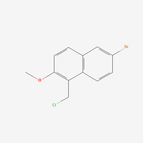 6-BROMO-1-(CHLOROMETHYL)-2-METHOXYNAPHTHALENE (CAS: 92643-16-8) - Chemical Structure and Molecular Formula 