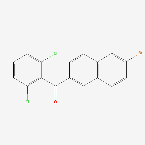 6-BROMO-2-(2,6-DICHLOROBENZOYL)NAPHTHALENE (CAS: 216144-77-3) - Chemical Structure and Molecular Formula 
