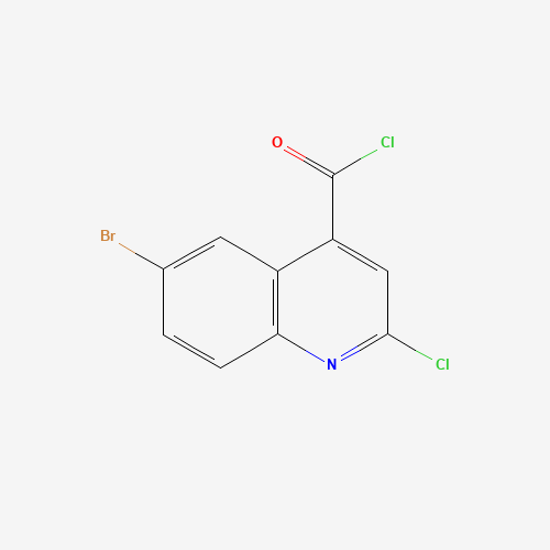 6-BROMO-2-CHLOROQUINOLINE-4-CARBONYL CHLORIDE (CAS: 287176-63-0) - Chemical Structure and Molecular Formula 