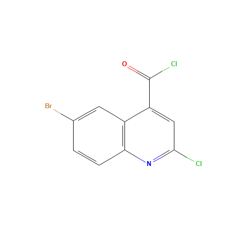 6-BROMO-2-CHLOROQUINOLINE-4-CARBONYL CHLORIDE (CAS: 287176-63-0) - Chemical Structure and Molecular Formula 