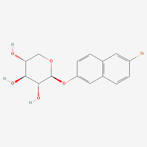 6-BROMO-2-NAPHTHYL-BETA-D-XYLOPYRANOSIDE (CAS: 69594-75-8) - Chemical Structure and Molecular Formula 