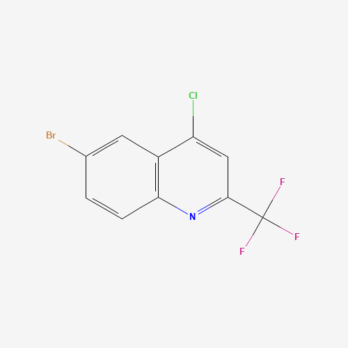 6-BROMO-4-CHLORO-2-(TRIFLUOROMETHYL)QUINOLINE (CAS: 1701-28-6) - Chemical Structure and Molecular Formula 