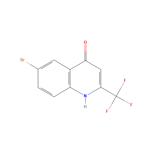 6-BROMO-4-HYDROXY-2-(TRIFLUOROMETHYL)QUINOLINE (CAS: 1701-22-0) - Chemical Structure and Molecular Formula 