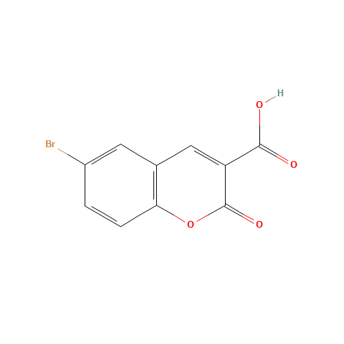 6-BROMOCOUMARIN-3-CARBOXYLIC ACID (CAS: 2199-87-3) - Chemical Structure and Molecular Formula 