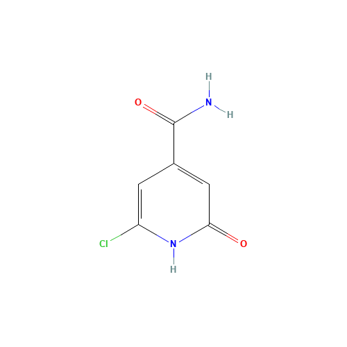 2-HYDROXY-6-CHLOROPYRIDINE-4-CARBOXAMIDE (CAS: 182483-97-2) - Chemical Structure and Molecular Formula 