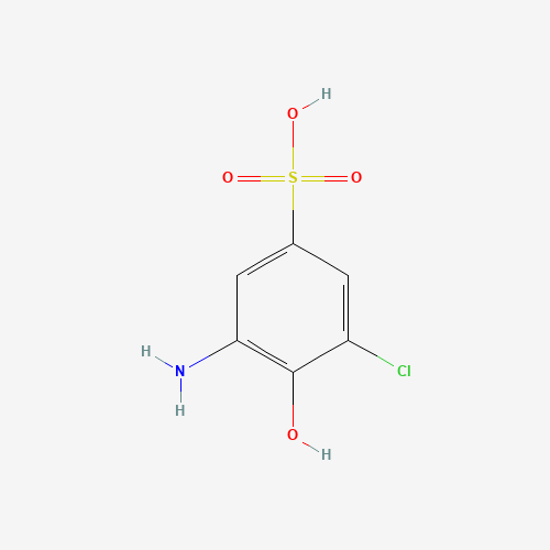 6-CHLORO-2-AMINOPHENOL-4-SULFONIC ACID (CAS: 5857-94-3) - Chemical Structure and Molecular Formula 