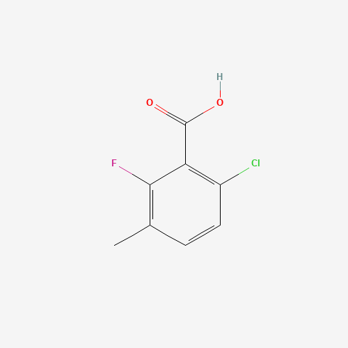 6-CHLORO-2-FLUORO-3-METHYLBENZOIC ACID (CAS: 32890-90-7) - Chemical Structure and Molecular Formula 