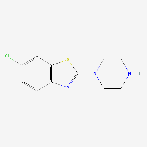6-CHLORO-2-PIPERAZINO-1,3-BENZOTHIAZOLE (CAS: 153025-29-7) - Chemical Structure and Molecular Formula 