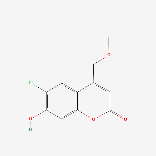 6-CHLORO-7-HYDROXY-4-(METHOXYMETHYL)-2H-CHROMEN-2-ONE (CAS: 175205-11-5) - Chemical Structure and Molecular Formula 
