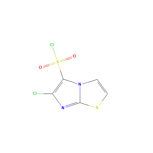 6-CHLOROIMIDAZO[2,1-B][1,3]THIAZOLE-5-SULFONYL CHLORIDE (CAS: 150020-64-7) - Chemical Structure and Molecular Formula 