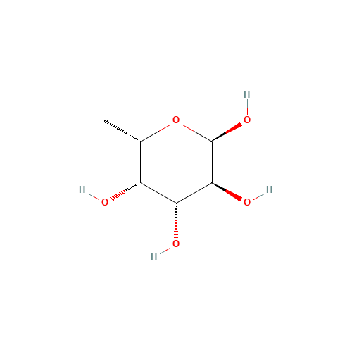 6-DEOXY-L-GALACTOPYRANOSE (CAS: 6696-41-9) - Chemical Structure and Molecular Formula 