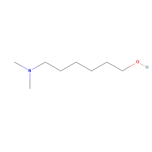6-DIMETHYLAMINO-1-HEXANOL (CAS: 1862-07-3) - Chemical Structure and Molecular Formula 