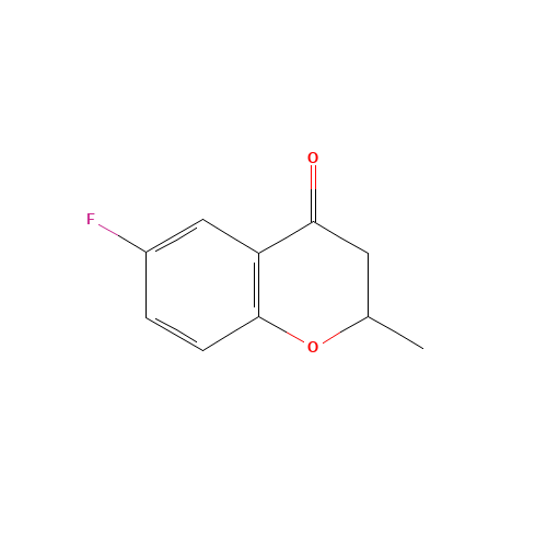 6-FLUORO-2-METHYL-4-CHROMANONE (CAS: 88754-96-5) - Chemical Structure and Molecular Formula 