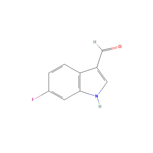 6-FLUOROINDOLE-3-CARBOXALDEHYDE (CAS: 2795-41-7) - Chemical Structure and Molecular Formula 