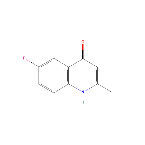 6-FLUORO-4-HYDROXY-2-METHYLQUINOLINE (CAS: 15912-68-2) - Chemical Structure and Molecular Formula 
