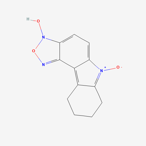 6-HYDROXY-7,8,9,10-TETRAHYDRO-6H-[1,2,5]OXADIAZOLO[4,3-C]CARBAZOL-3-IUM-3-OLATE (CAS: 164356-03-0) - Chemical Structure and Molecular Formula 