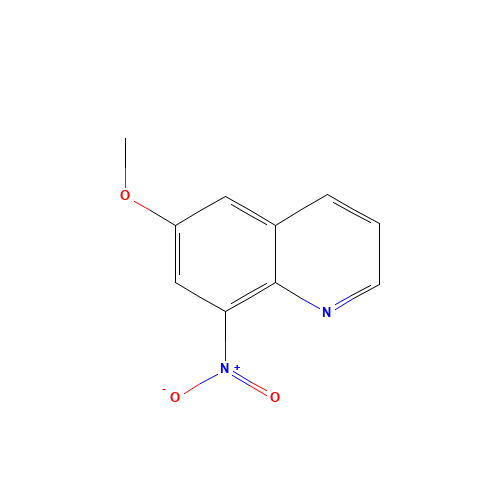 6-METHOXY-8-NITROQUINOLINE (CAS: 85-81-4) - Chemical Structure and Molecular Formula 