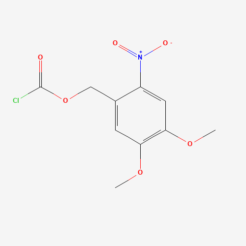 6-NITROVERATRYL CHLOROFORMATE (CAS: 42855-00-5) - Chemical Structure and Molecular Formula 