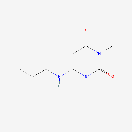 6-PROPYLAMINO-1,3-DIMETHYLURACIL (CAS: 5770-45-6) - Chemical Structure and Molecular Formula 