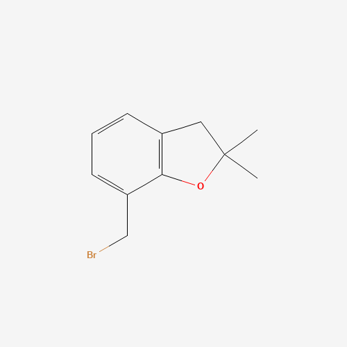 7-(BROMOMETHYL)-2,2-DIMETHYL-2,3-DIHYDRO-1-BENZOFURAN (CAS: 180004-53-9) - Chemical Structure and Molecular Formula 
